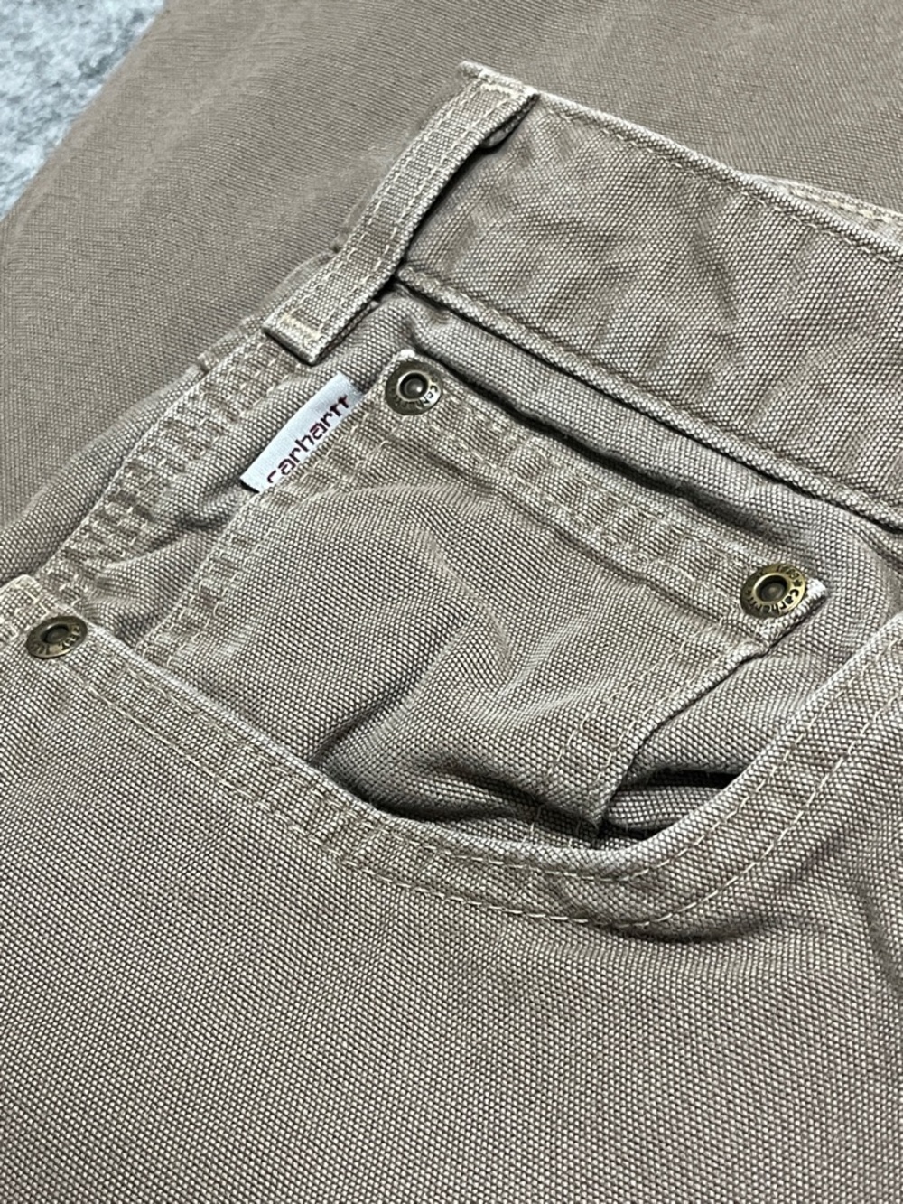 Carhartt Light-Duty Men's Light Brown Utility Work Pants - Picture 5 of 9